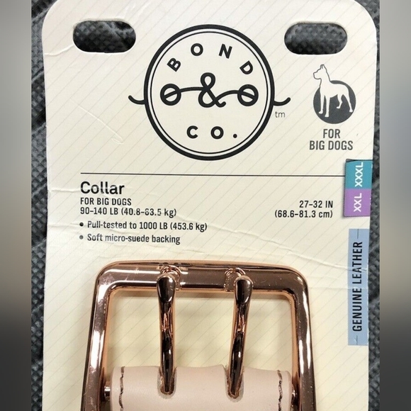 BOND Big Dog Leather Spike 35" long collar - Picture 2 of 5